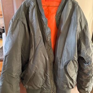 Official Military MA-1 Men's Green Bomber Jacket